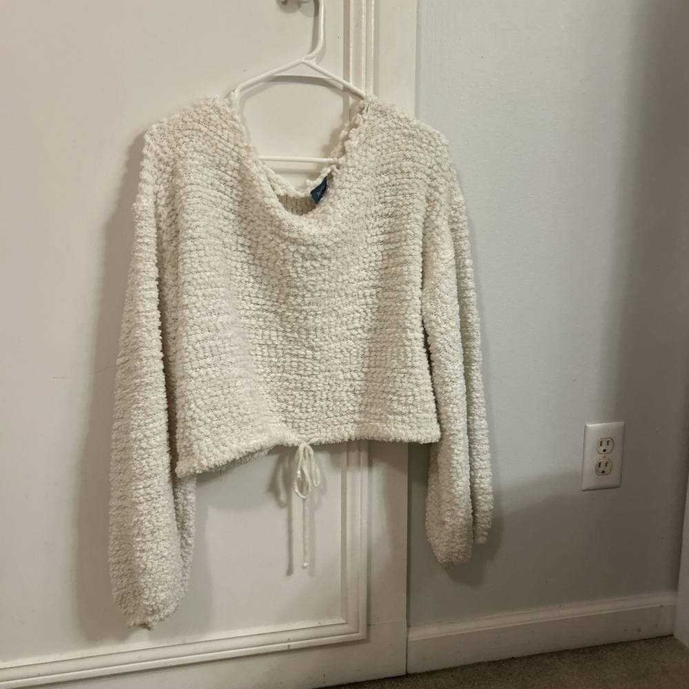 Cozy White Fuzzy Sweater